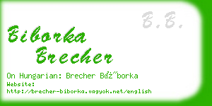 biborka brecher business card